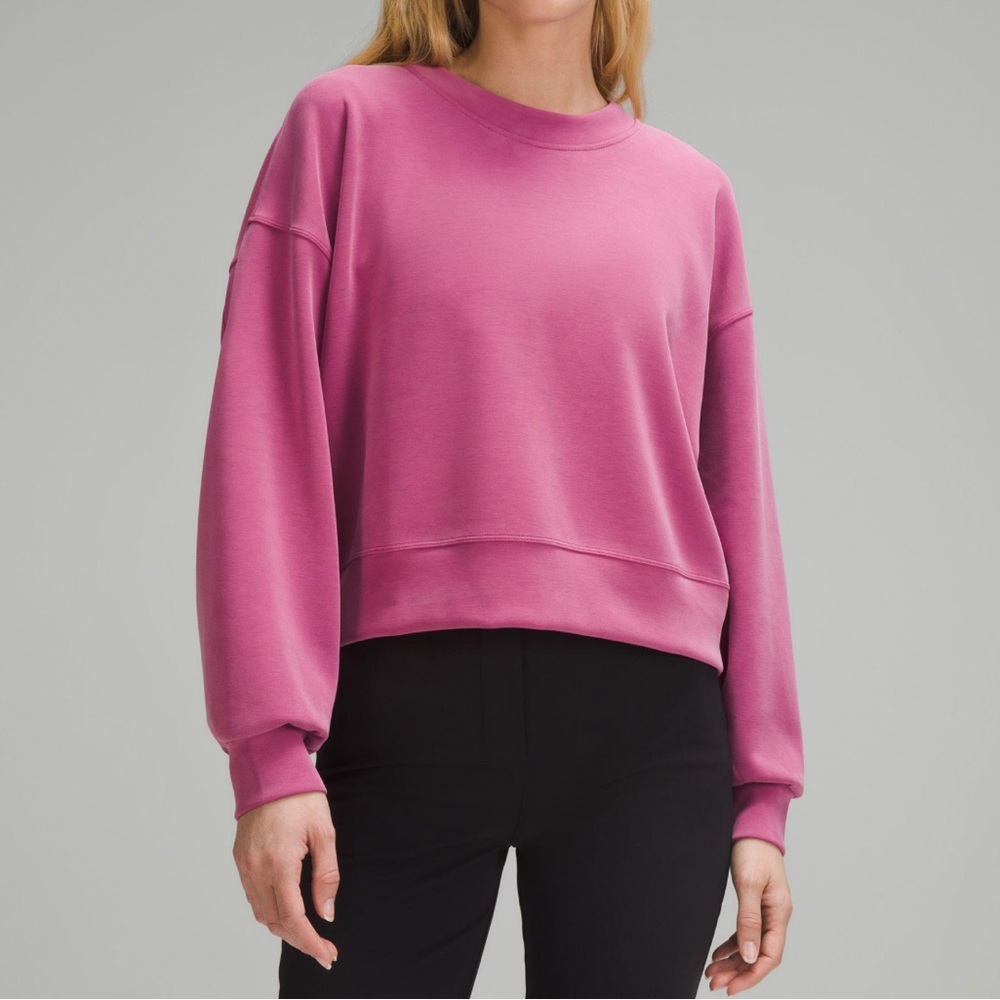 COPY - Pink Lululemon Softstreme Perfectly Oversized Crew